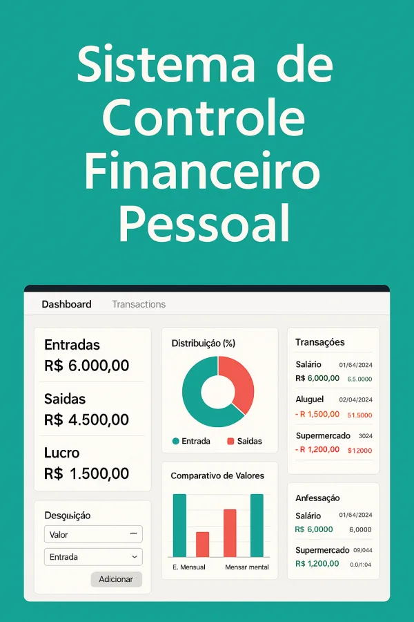 FinançaPro - Sistema de Controle Financeiro Desenvolvido por Mateus Barbosa - Desenvolvedor Web São José do Rio Preto